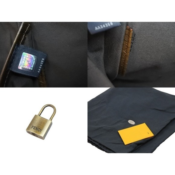 Fendi Tiger Hack Zucca Pattern Leather Handbag Brown - Picture 9 of 9